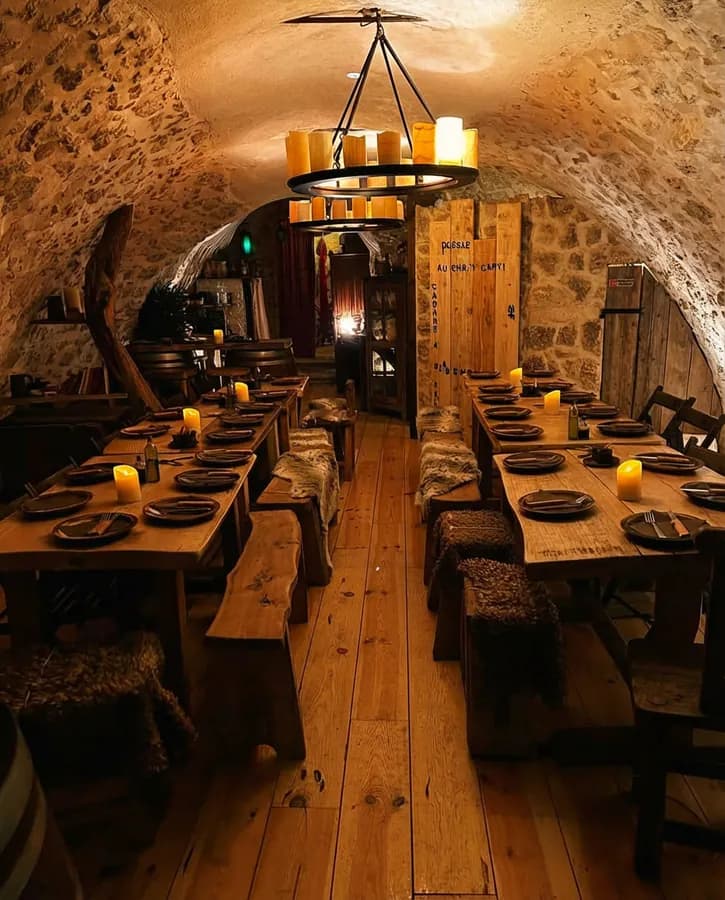 Décor médiéval de la salle