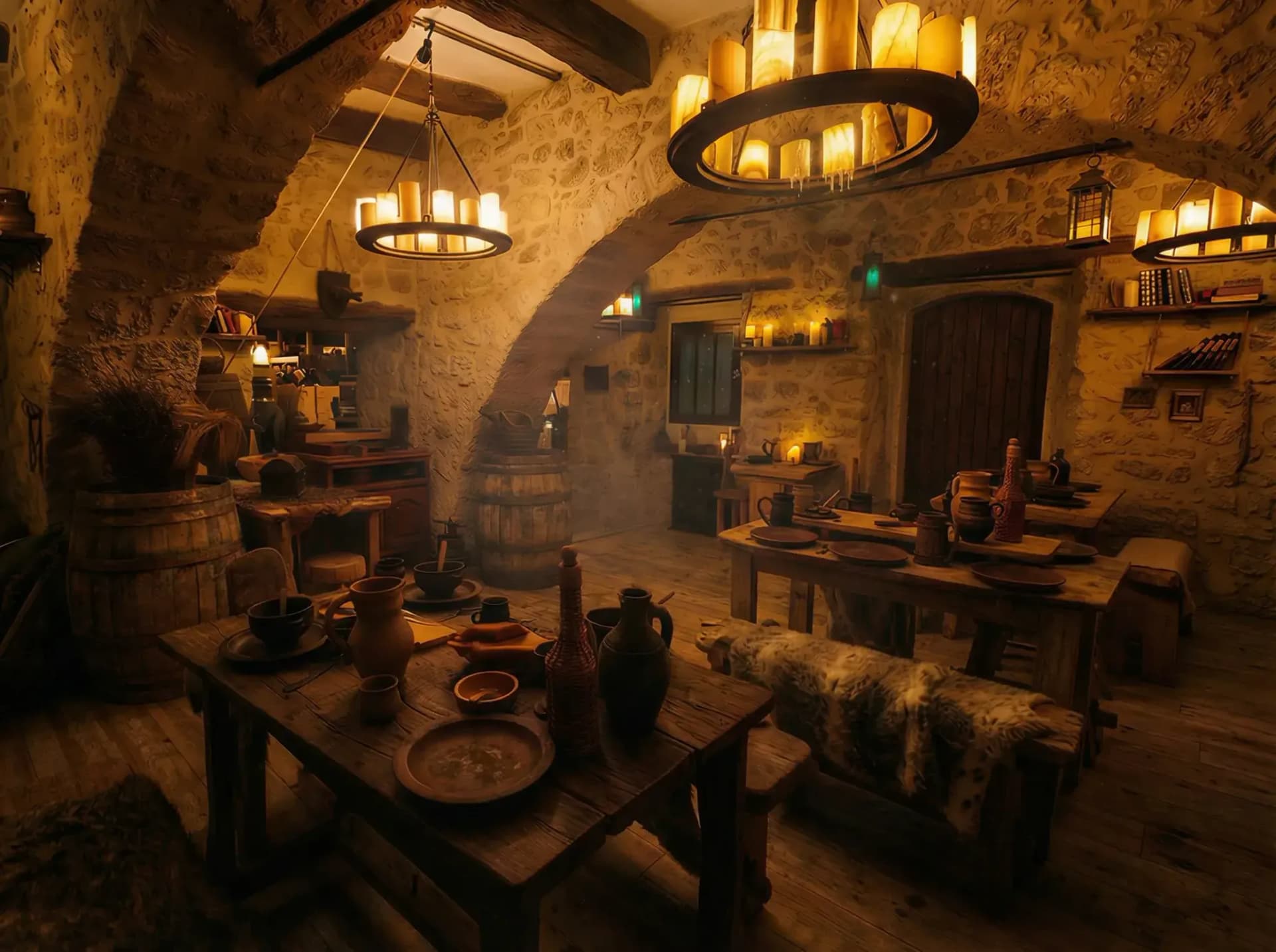 Ambiance médiévale de la Taverne de l'Oratoire